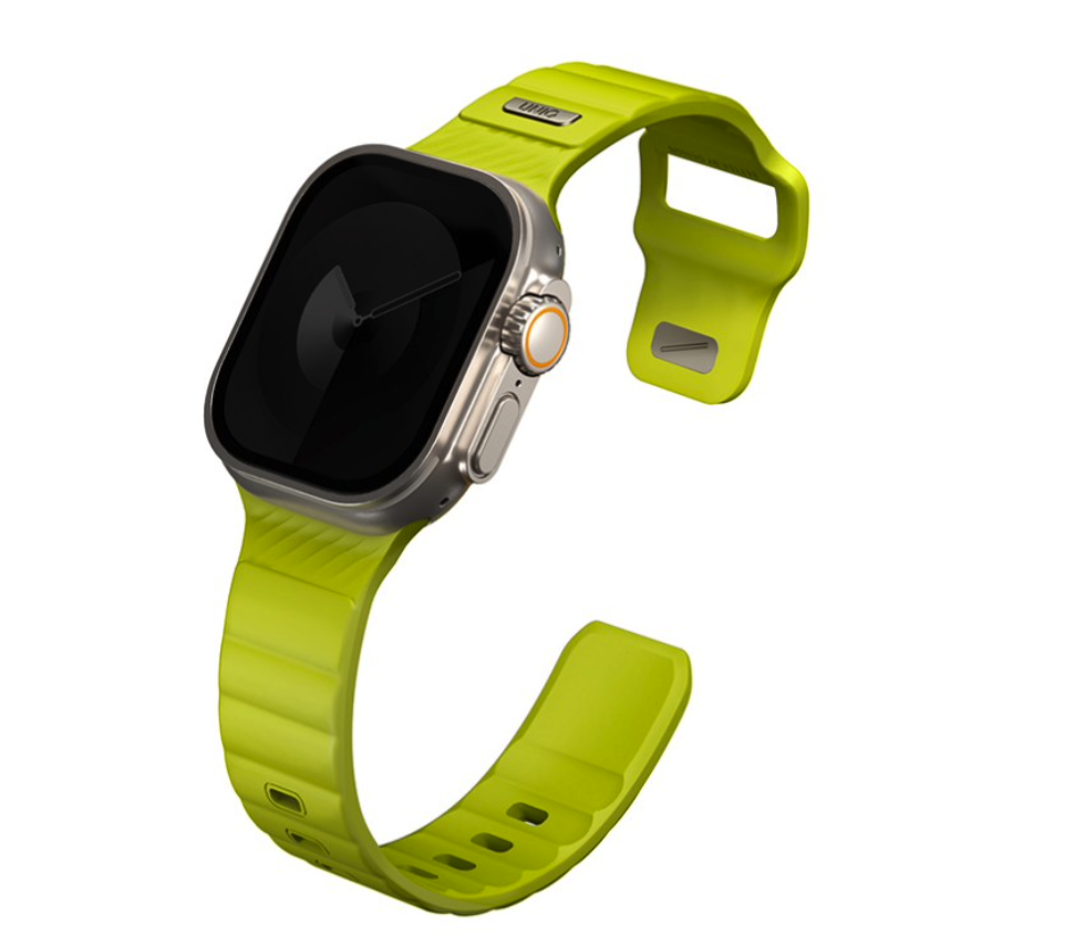 UNIQ STRIDE FKM RUBBER APPLE WATCH STRAP 49/45/44/42MM ‐ LIME GREEN