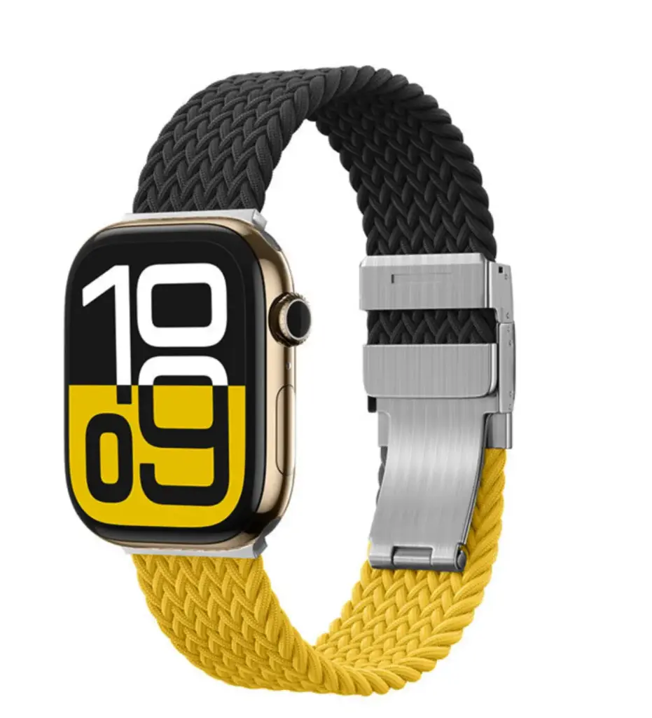 AMAZINGTHING BLEND WATCH BAND FOR APPLE WATCH BLACK YELLOW