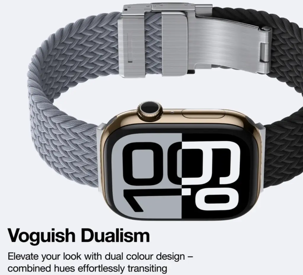 AMAZINGTHING BLEND WATCH BAND FOR APPLE WATCH BLACK GRAY