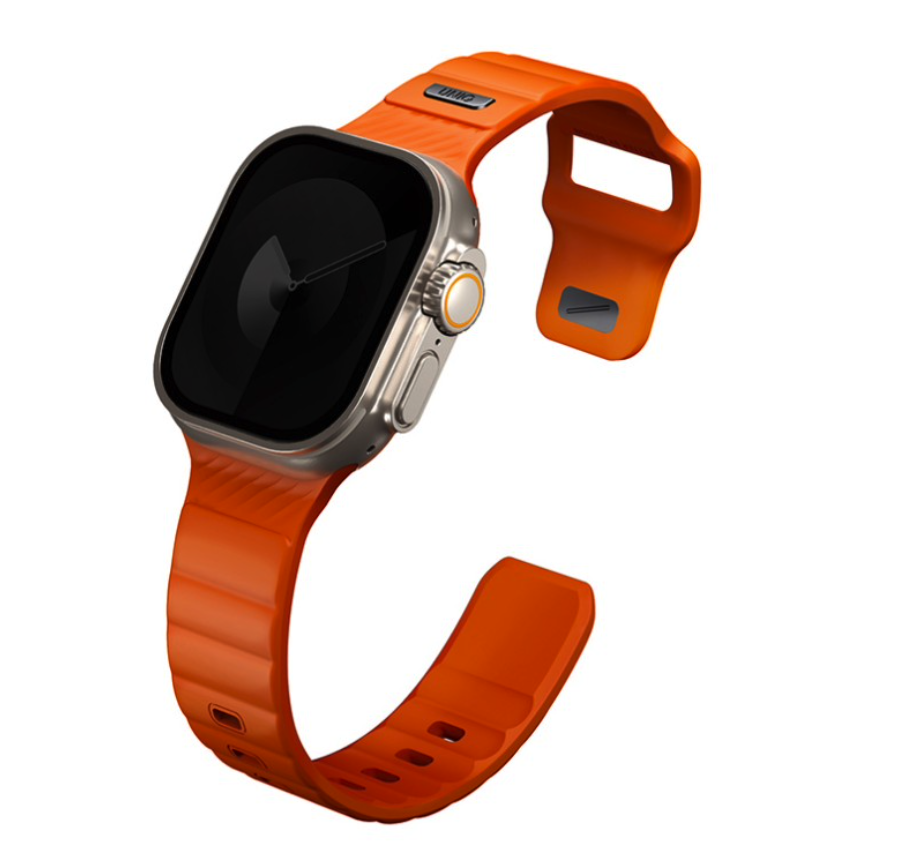 UNIQ STRIDE FKM RUBBER APPLE WATCH STRAP 49/45/44/42MM ‐ VOLT ORANGE