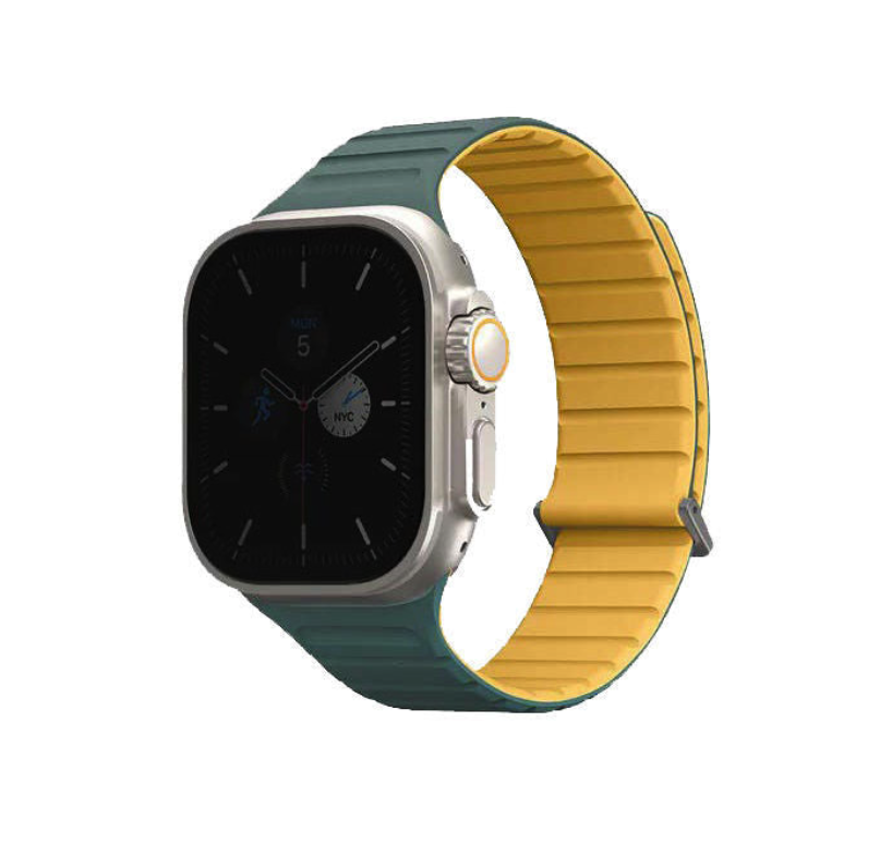 UNIQ REVIX EVO REVERSIBLE MAGNETIC APPLE WATCH STRAP 49/45/44/42MM ‐ VIRIDIAN (VIRIDIAN GREEN/BURNT