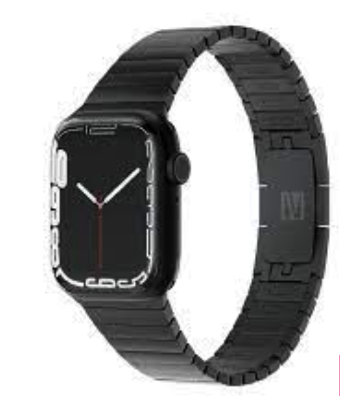 Levelo Westin Steel Watch Band for Apple Watch 45/44/42mm -Black