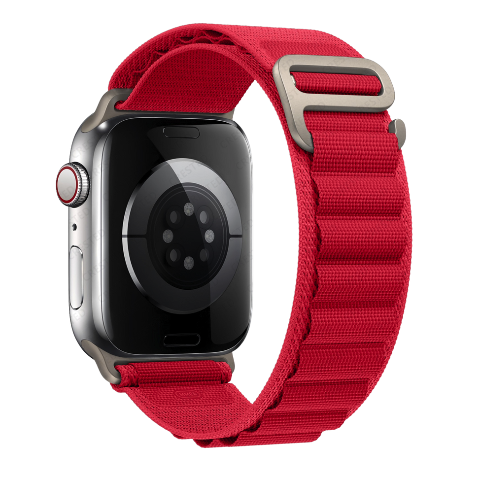 GRIPP Alpine Loop nylon apple watch band,laser logo Red