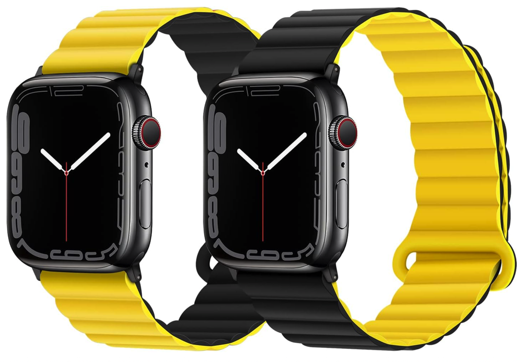 Tingz Reversible Dual Color Watch Strap For Apple Watch 38/40/41MM Yellow and Black