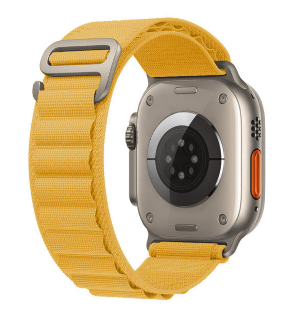 GRIPP Alpine Loop nylon apple watch band,laser logo Yellow
