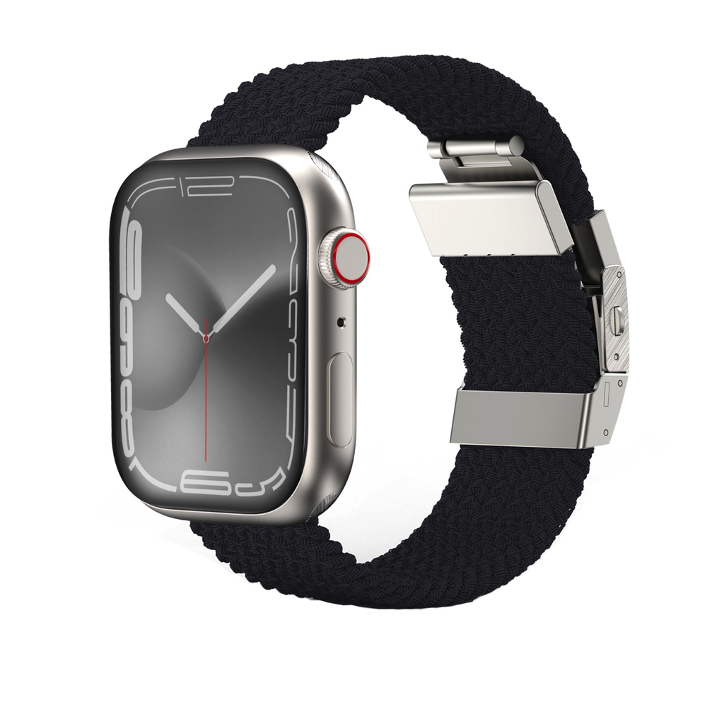 Amazingthing Weave Band For Apple Watch 45/44/42 Black