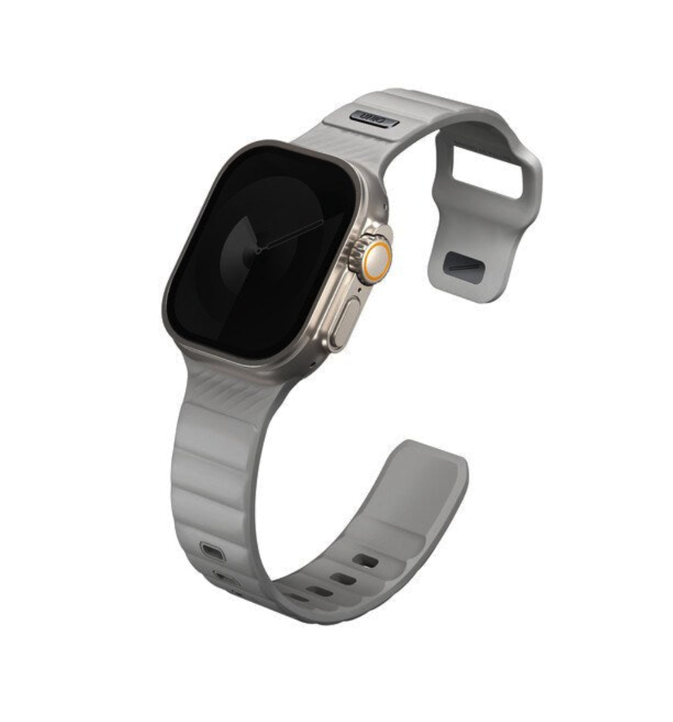 UNIQ STRIDE FKM RUBBER APPLE WATCH STRAP 49/45/44/42MM ‐ LIGHT GRAY