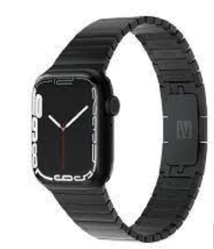 Levelo Westin Steel Watch Band for Apple Watch 45/44/42mm -Black