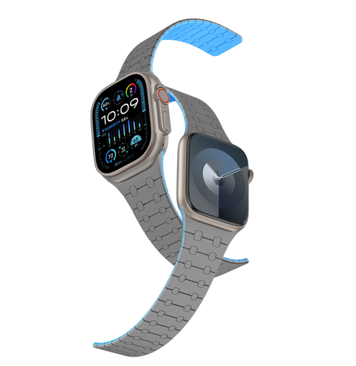 Amazingthing Smoothie Sport Band For Apple Watch 45/49 MM Gray