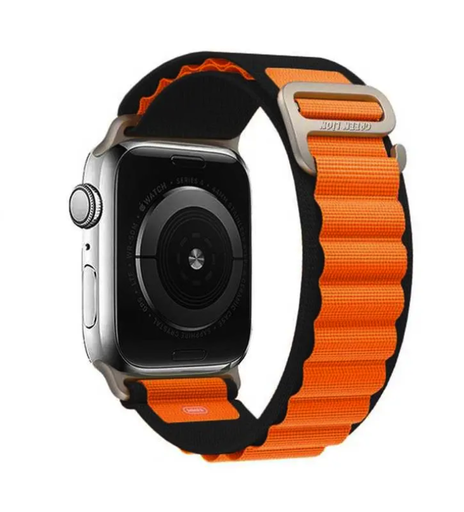 Green Lion Alphine Loop Watch Band for Apple Watch 42/44/45/49MM - Black/Orange