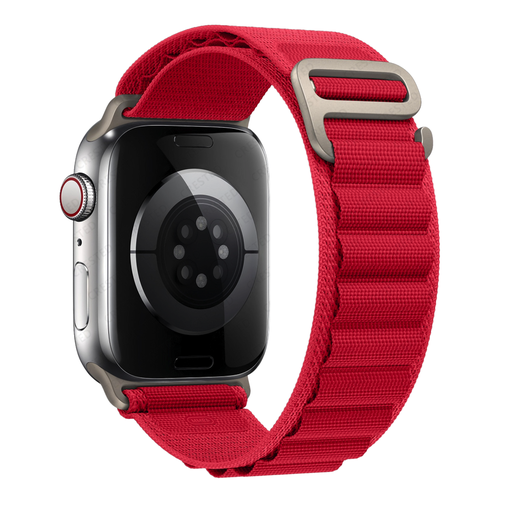 GRIPP Alpine Loop nylon apple watch band,laser logo Red
